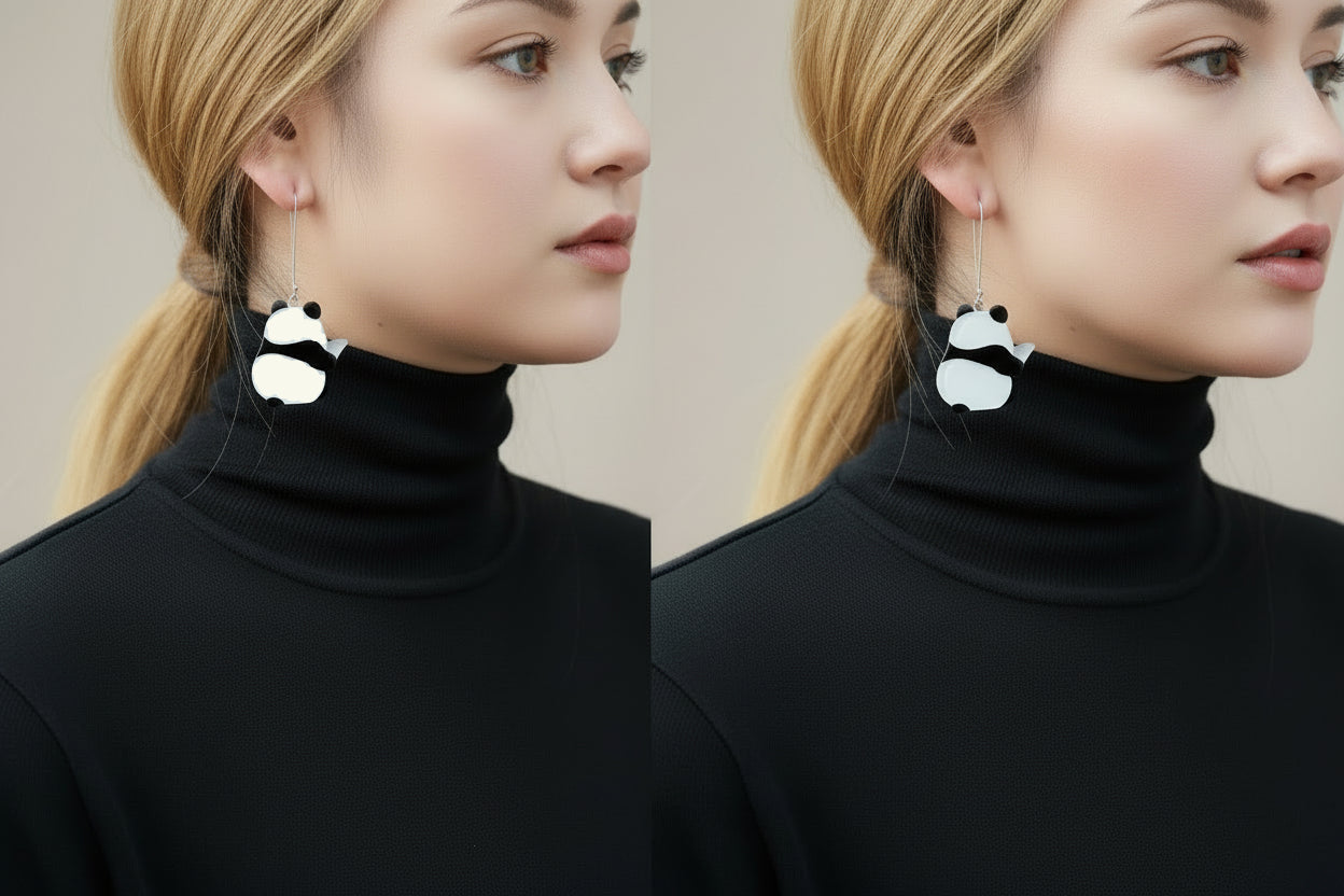 Reading Panda Earrings