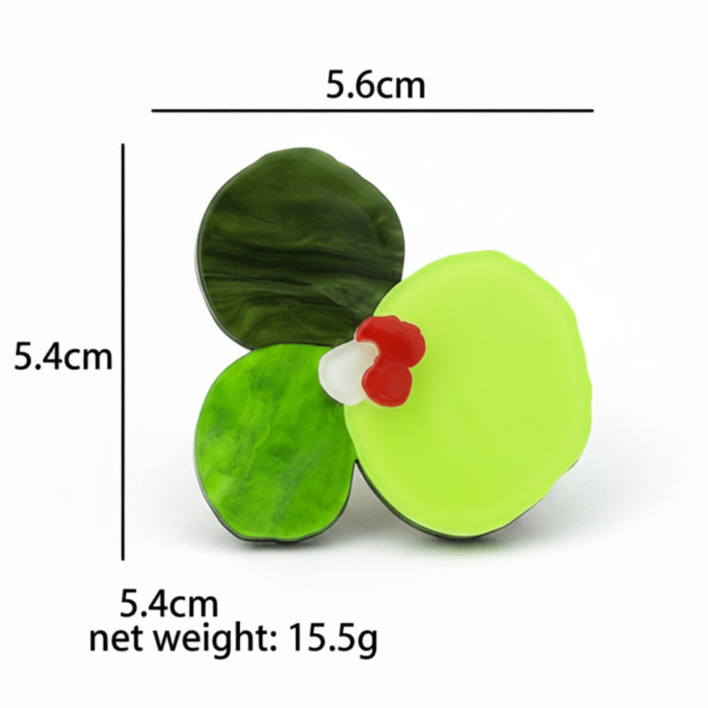 Clover Acrylic Brooch