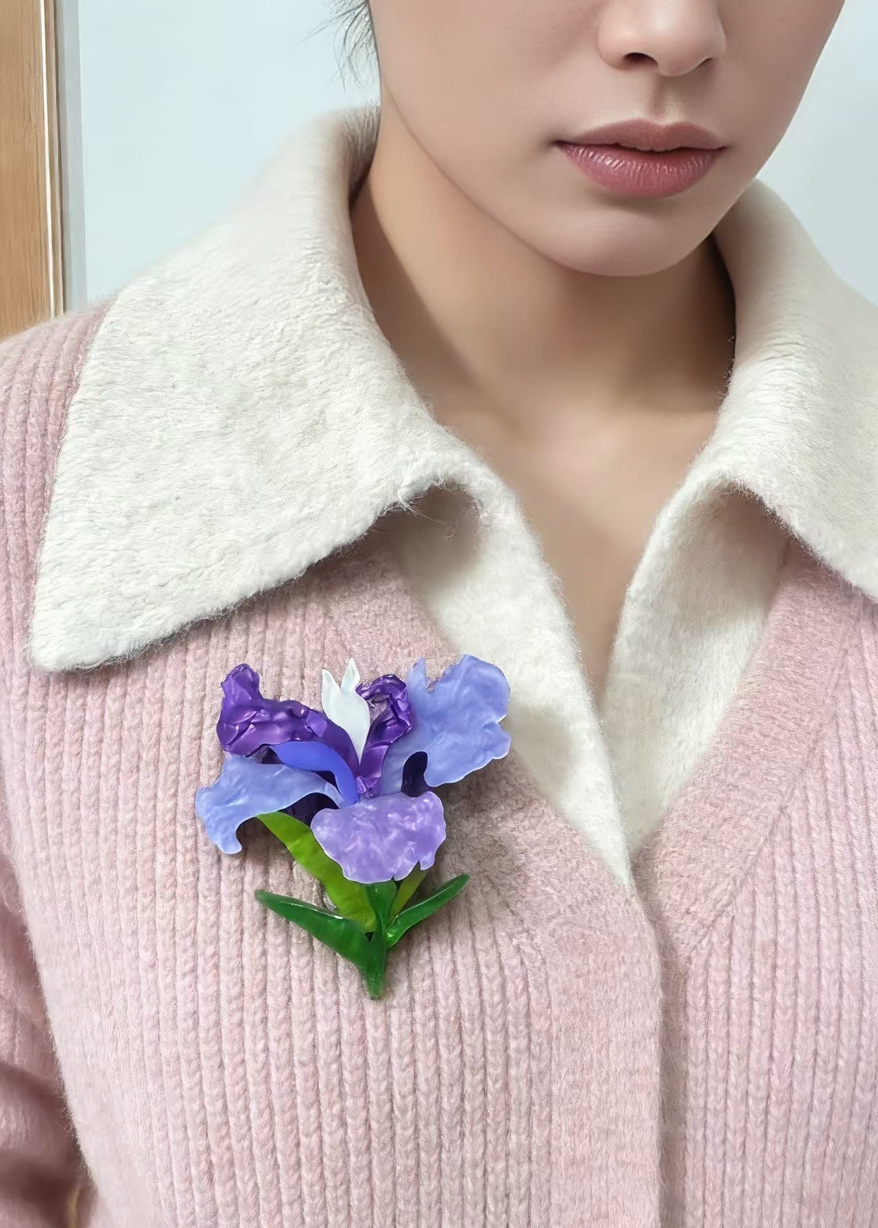 Iris Acrylic Brooch Set - 4 Styles