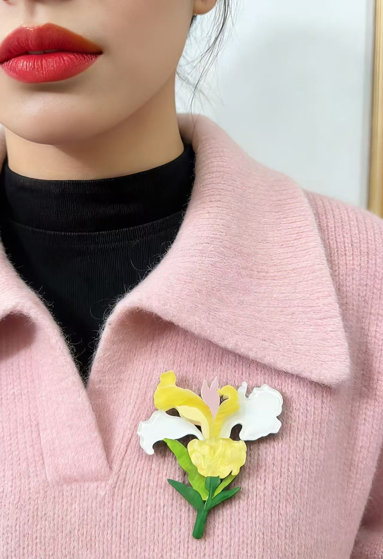 Iris Acrylic Brooch Set - 4 Styles
