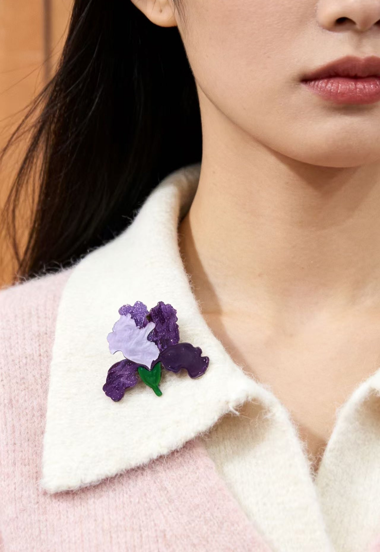 Iris Acrylic Brooch Set - 4 Styles