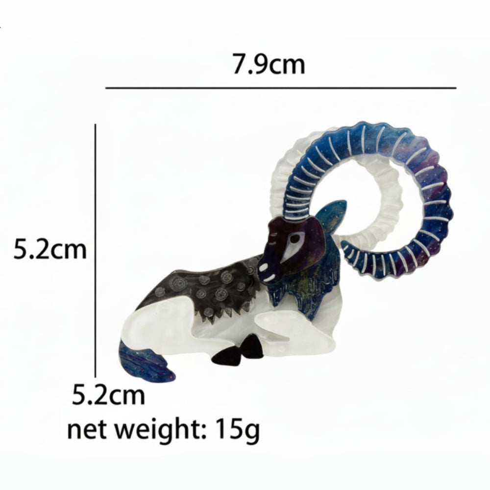 Horned Majesty Ram Brooch