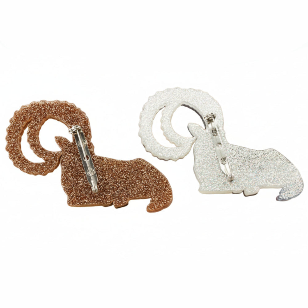 Horned Majesty Ram Brooch