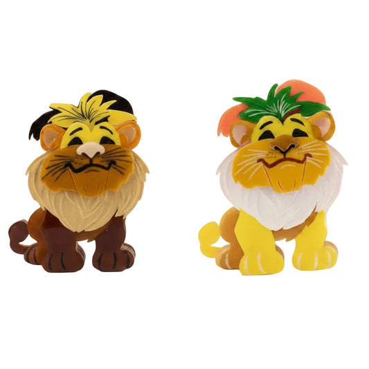 Smiling Leo Lion Acrylic Brooch