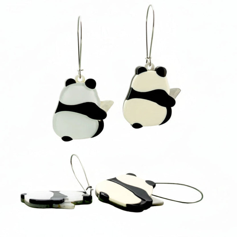 Reading Panda Earrings