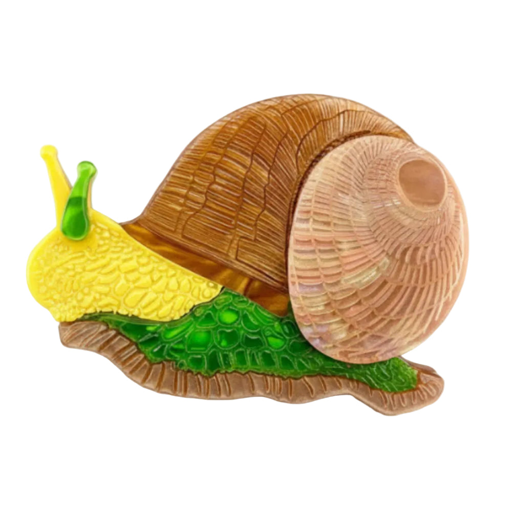 Slow Snail Acrylic Brooch