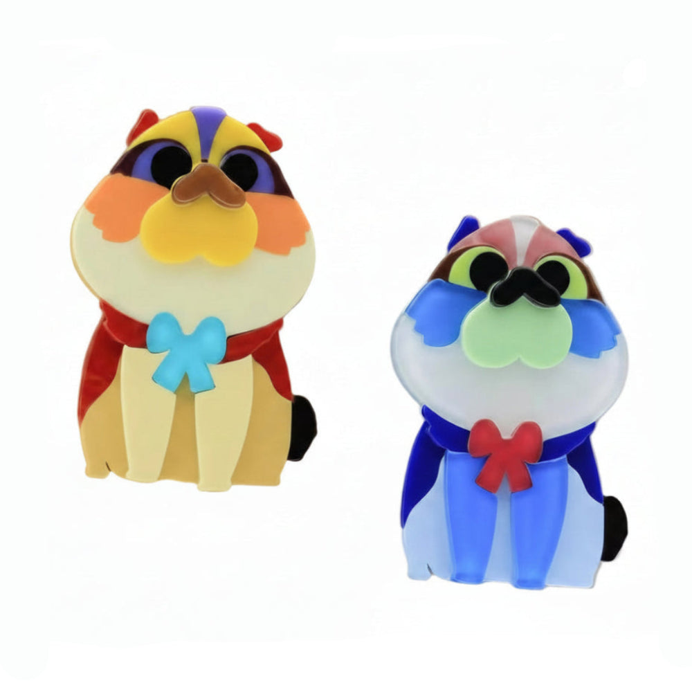 Cute Nick Puppy Acrylic Brooch