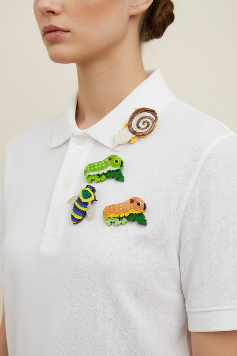 Garden Crawlies Brooch Set