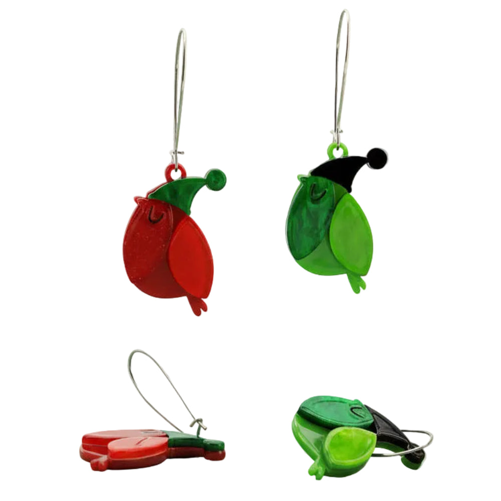 Christmas Bird Earrings