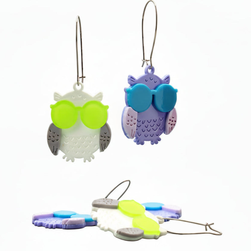 Layered Owl Earrings
