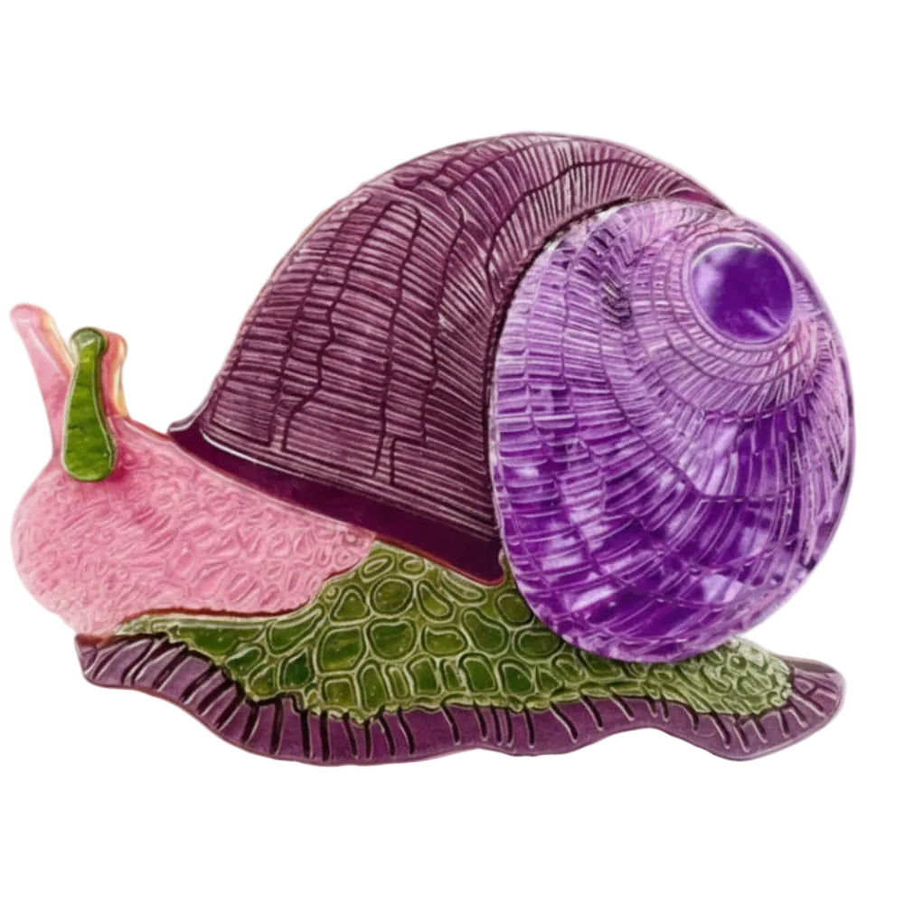 Slow Snail Acrylic Brooch