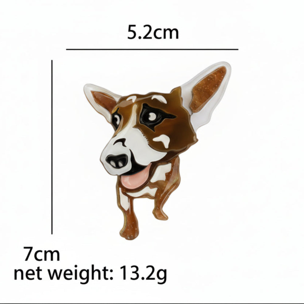 Cute Dogs Acrylic Brooch Set