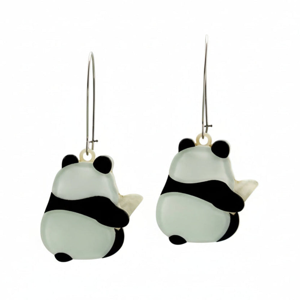 Reading Panda Earrings