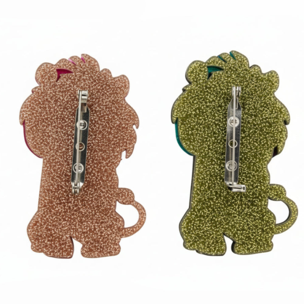 Lucky Leo Acrylic Brooch