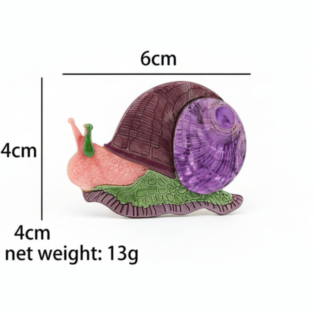 Slow Snail Acrylic Brooch