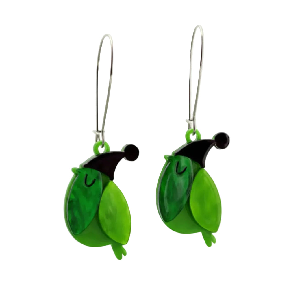 Christmas Bird Earrings