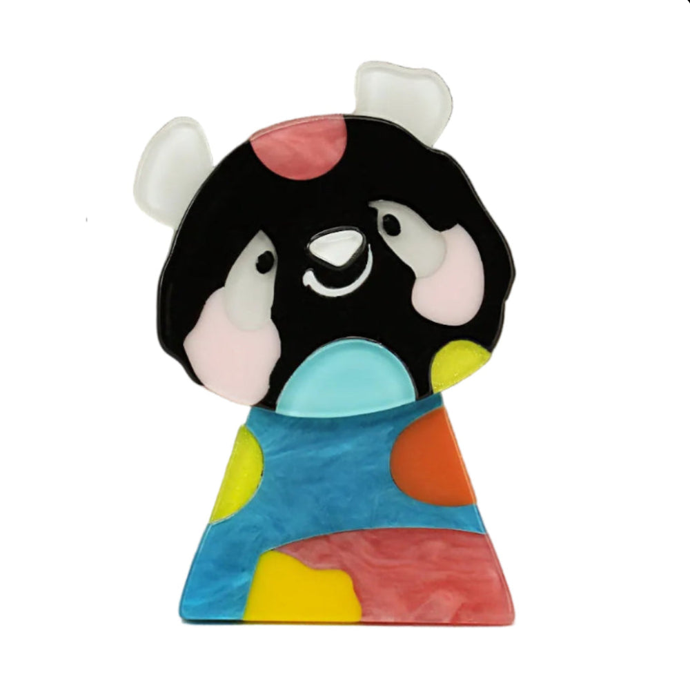 Acrylic Panda & Colorful Bear Brooches