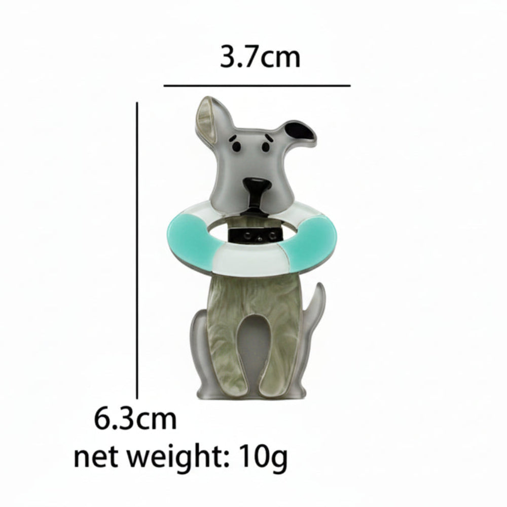 Cute Dogs Acrylic Brooch Set