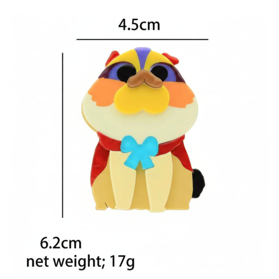 Cute Nick Puppy Acrylic Brooch