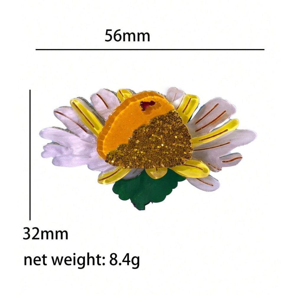 Sonnige Gänseblümchen / Regenbogen-Gerbera Brosche