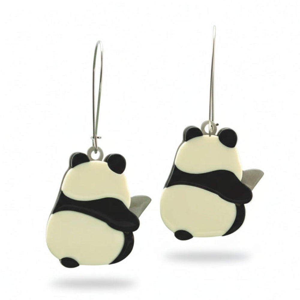 Reading Panda Earrings