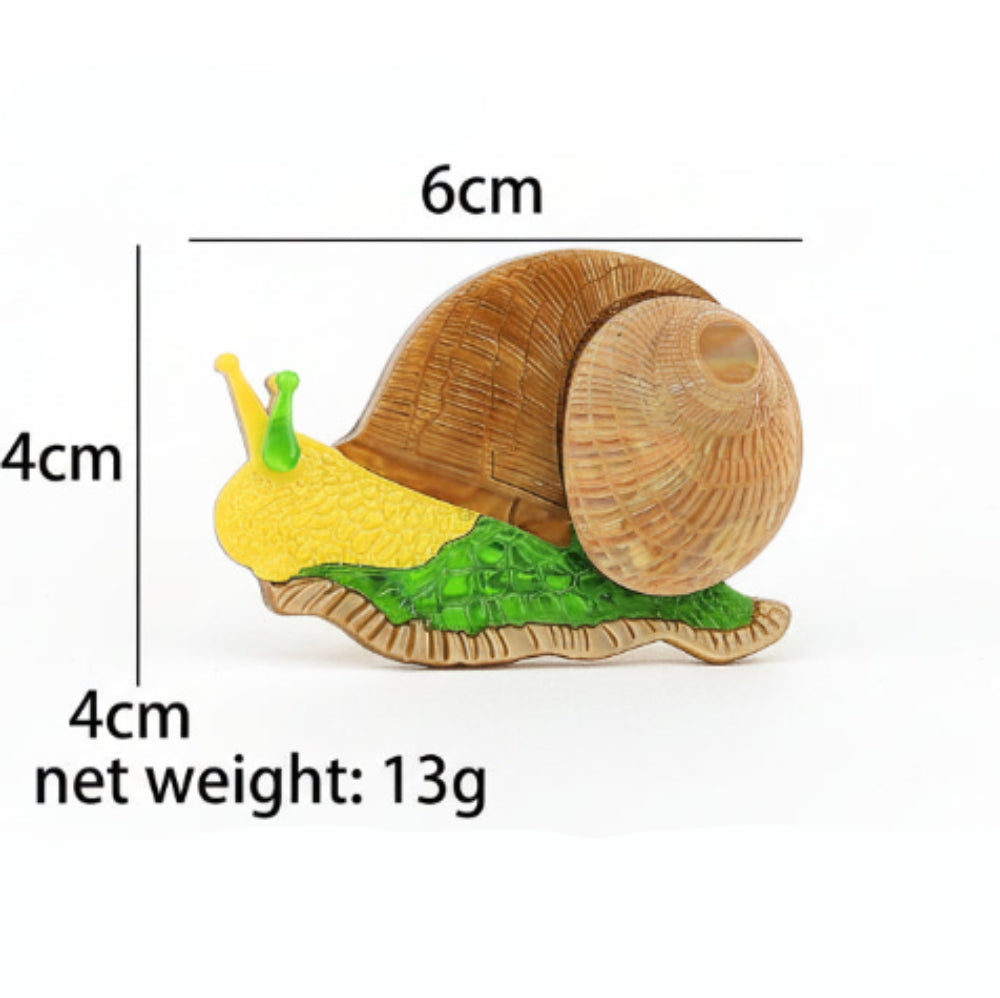 Slow Snail Acrylic Brooch