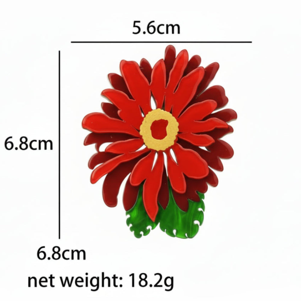 Gerbera Flower Brooch