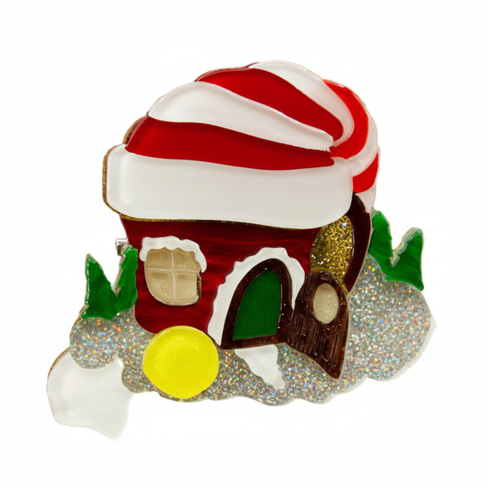 Gemütliches Weihnachtsbrosche-Quartett