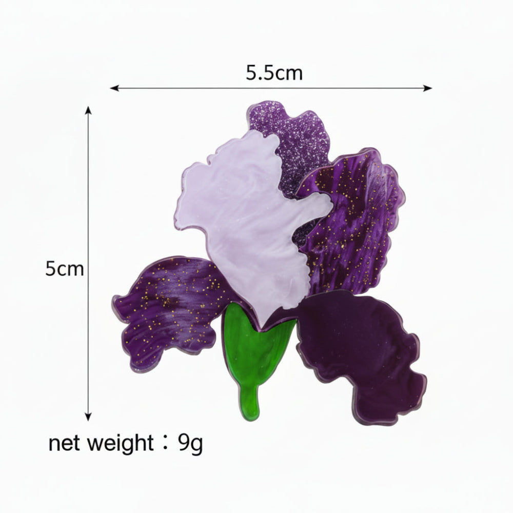 Iris Acrylic Brooch Set - 4 Styles