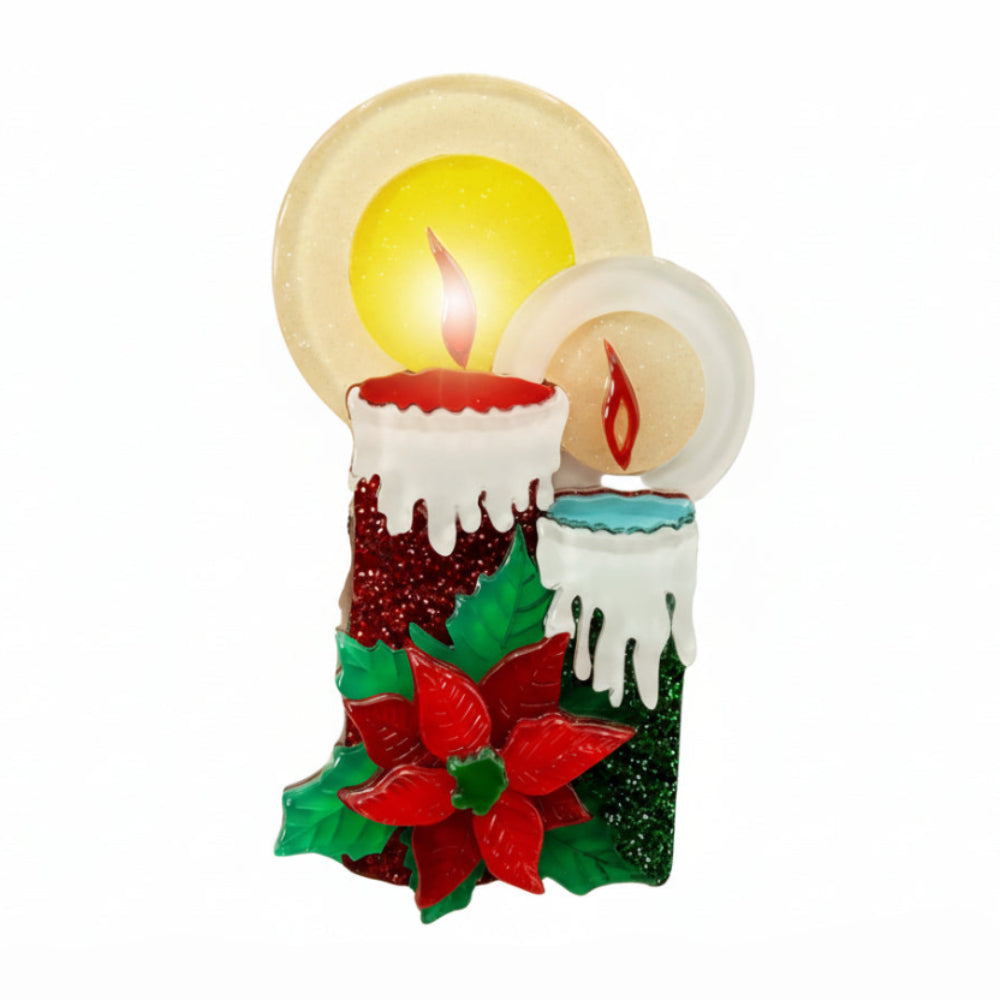 Gemütliches Weihnachtsbrosche-Quartett