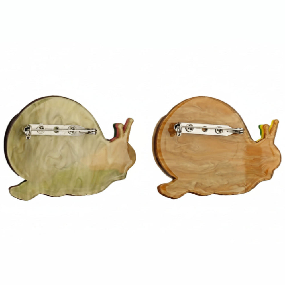 Slow Snail Acrylic Brooch