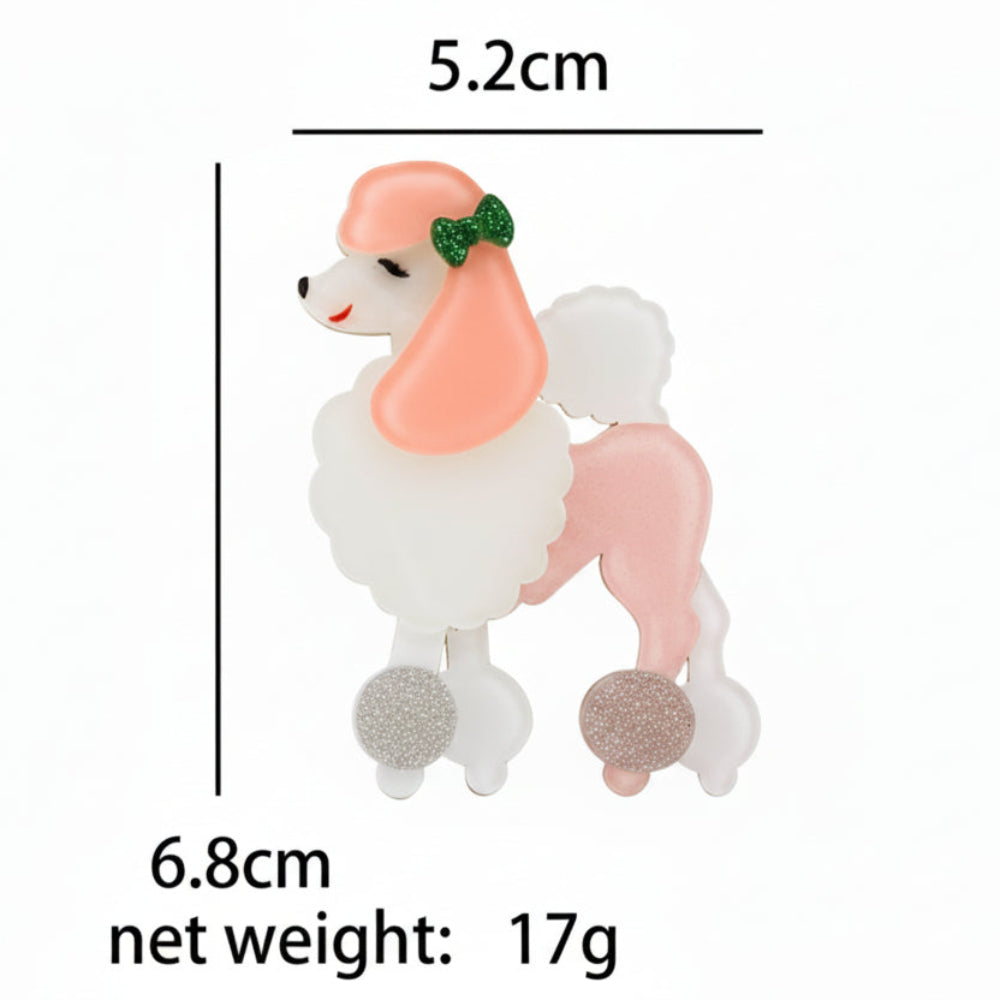 Cute Dogs Acrylic Brooch Set