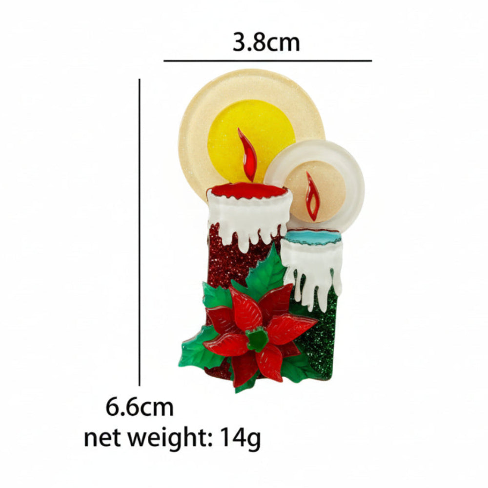 Gemütliches Weihnachtsbrosche-Quartett