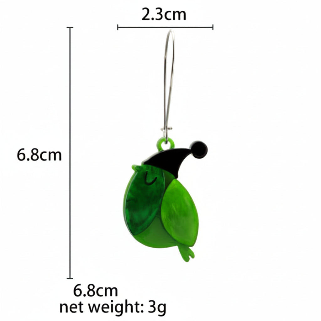 Christmas Bird Earrings