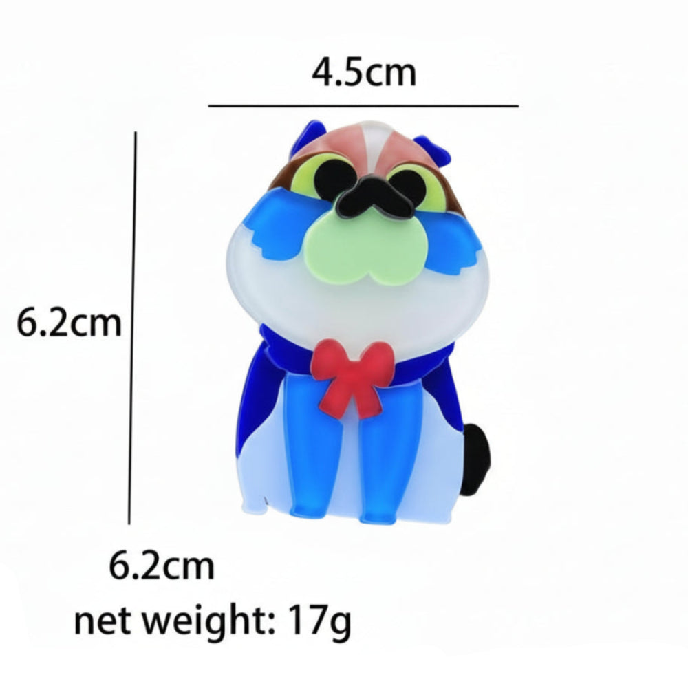 Cute Nick Puppy Acrylic Brooch