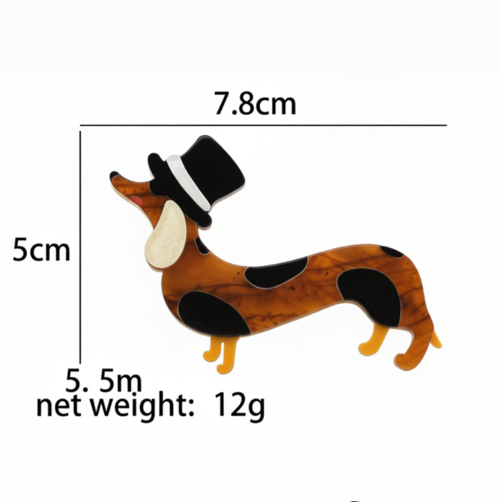Cute Dogs Acrylic Brooch Set