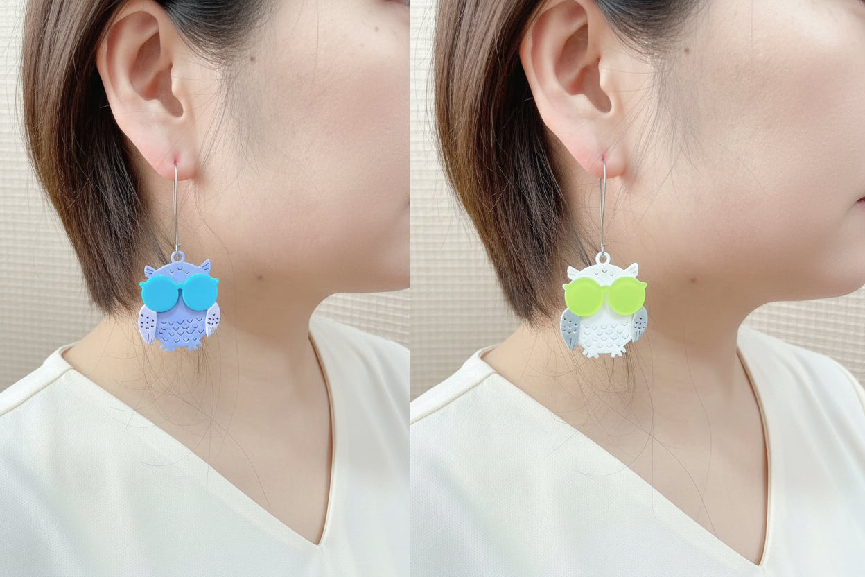 Layered Owl Earrings