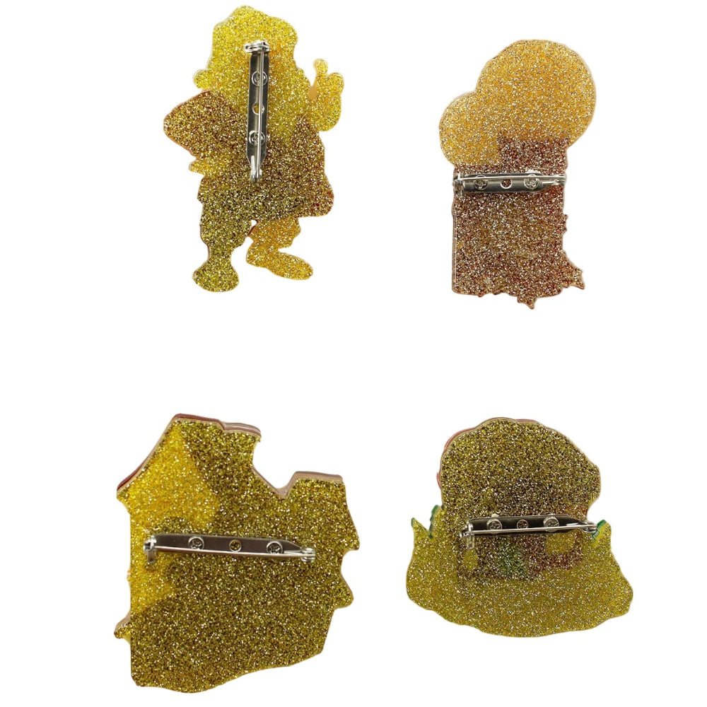 Gemütliches Weihnachtsbrosche-Quartett