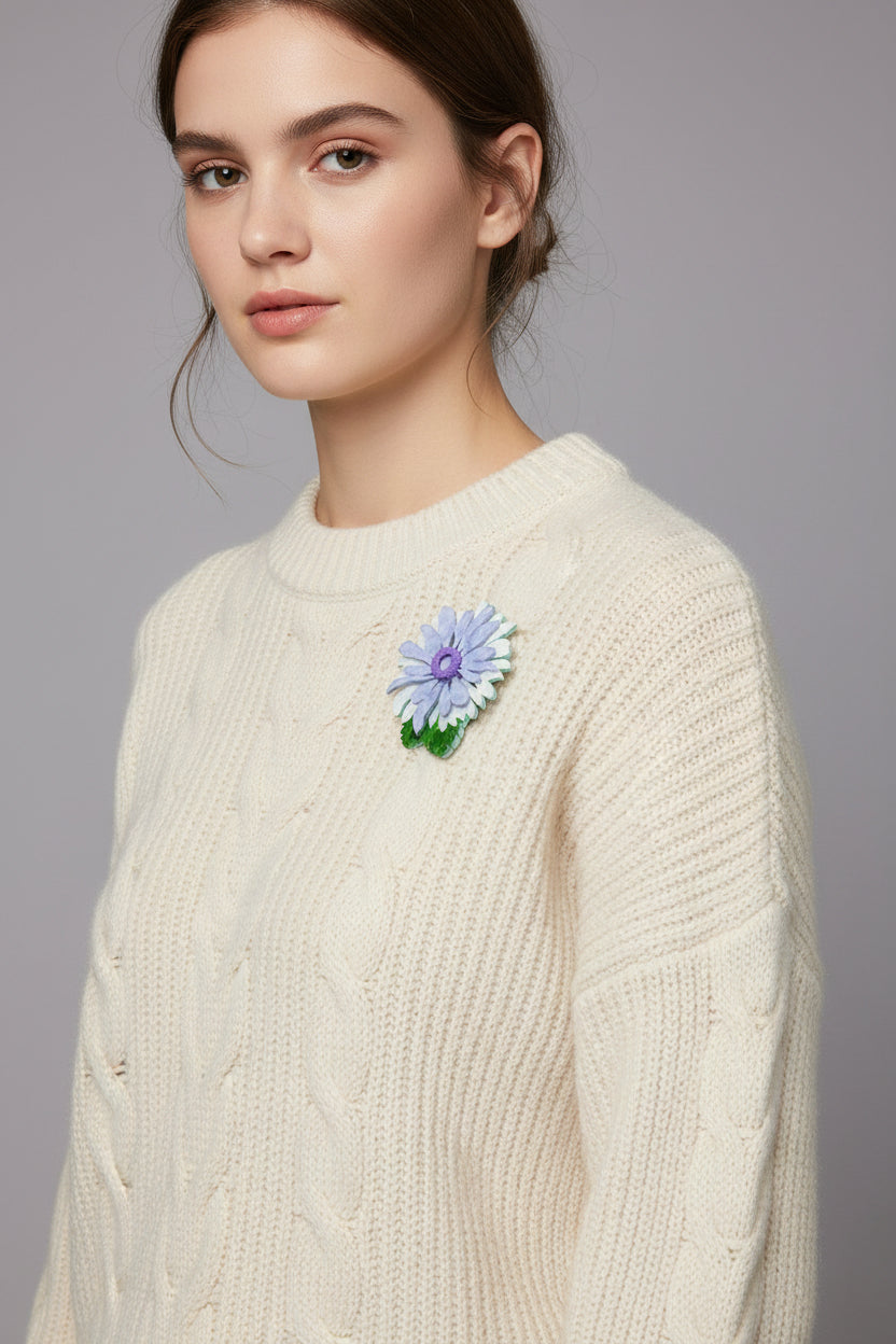 Gerbera Flower Brooch
