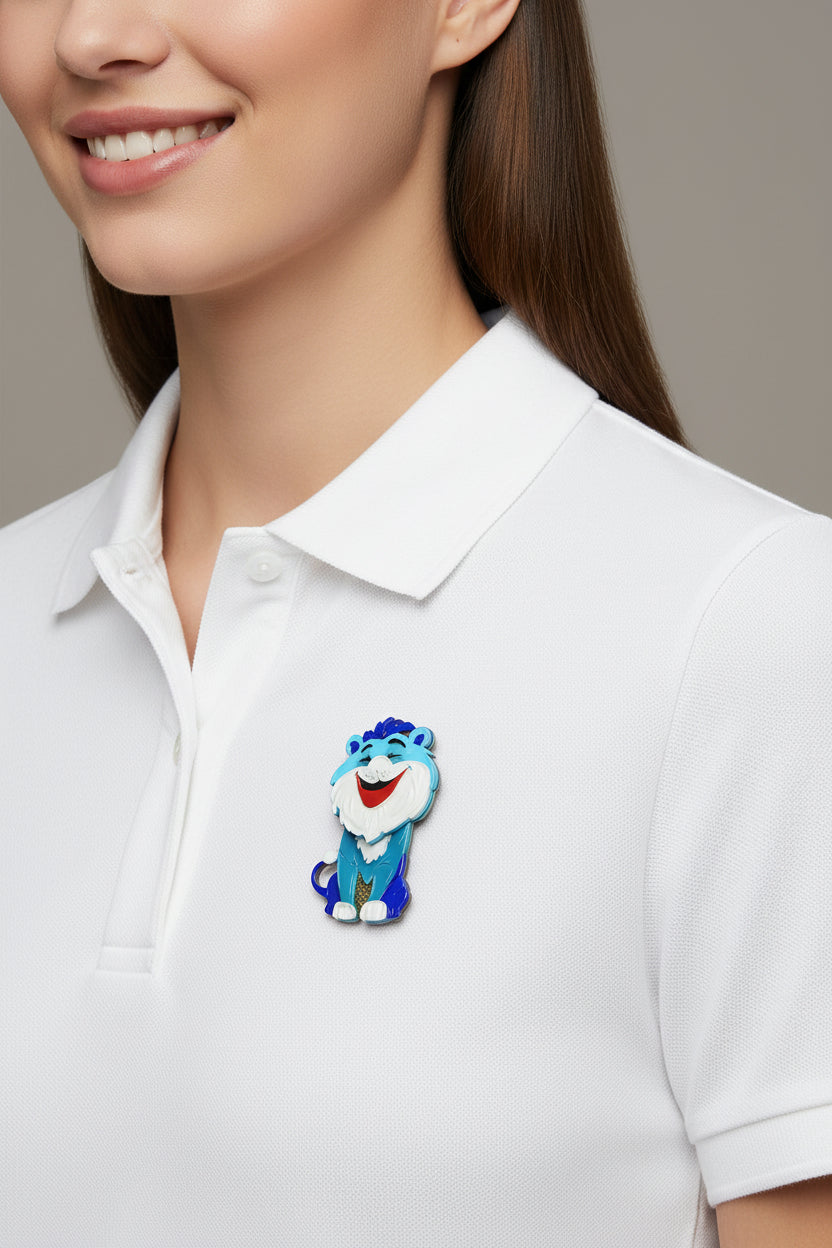 Lucky Leo Acrylic Brooch