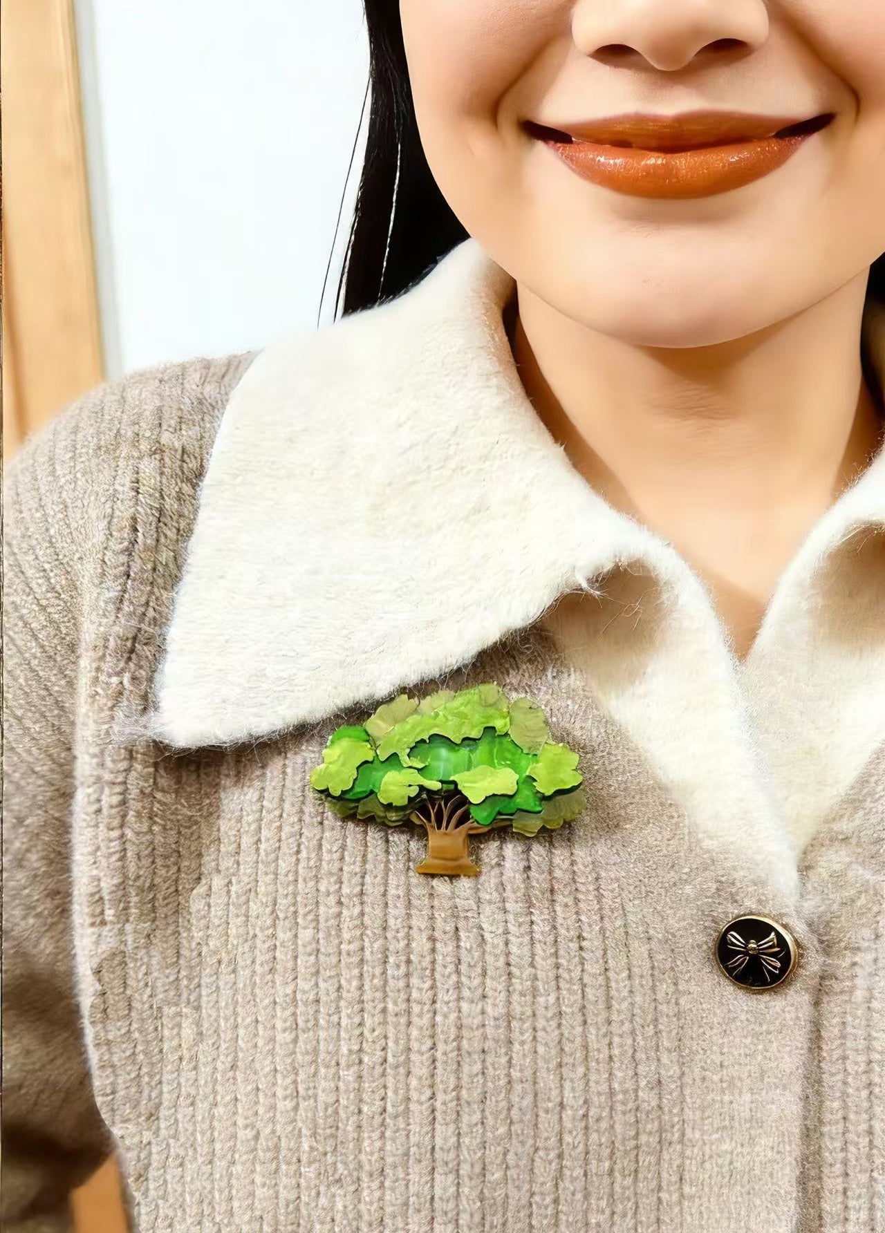 Acrylic Wish Tree Brooch