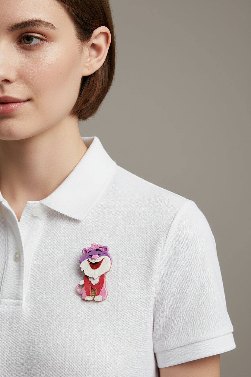 Lucky Leo Acrylic Brooch
