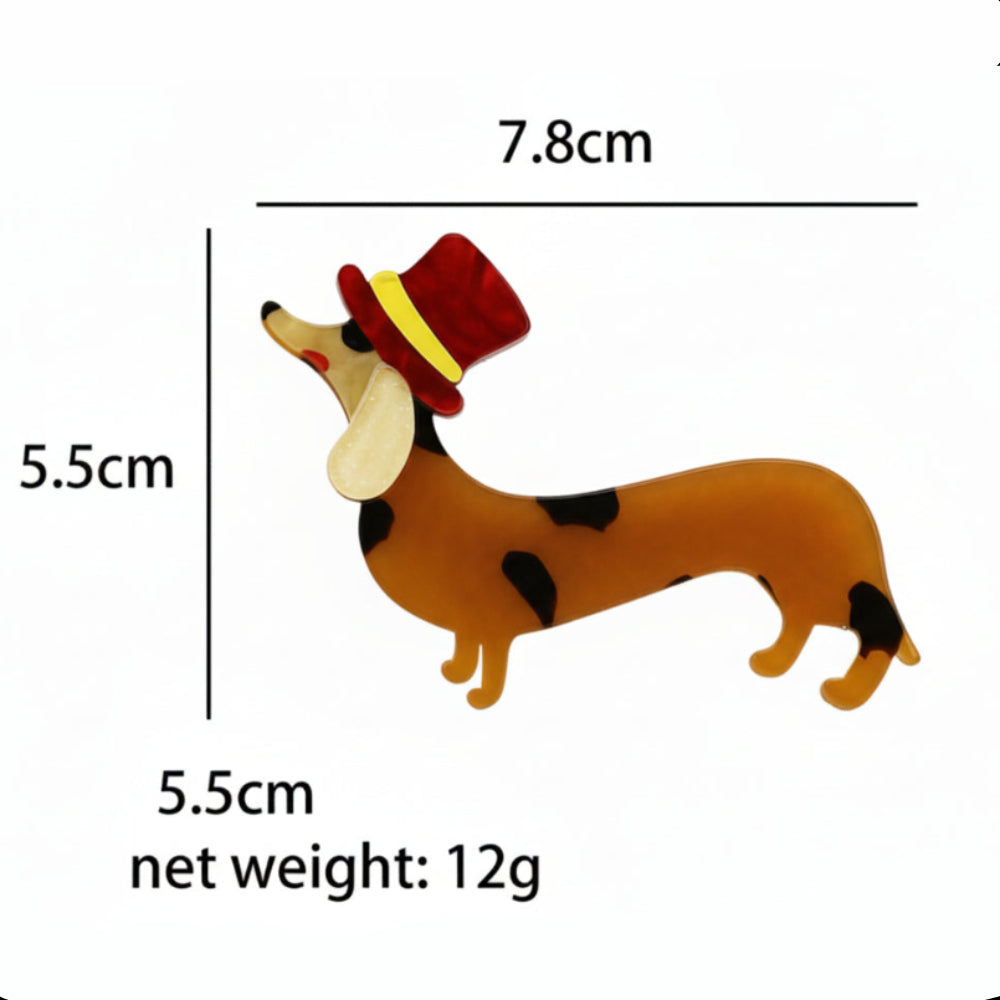 Cute Dogs Acrylic Brooch Set
