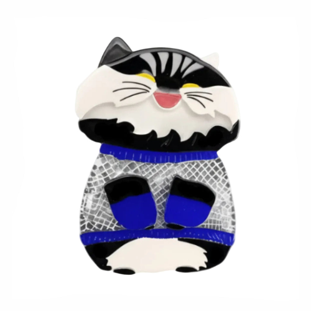 Cheerful Cat Acrylic Brooch