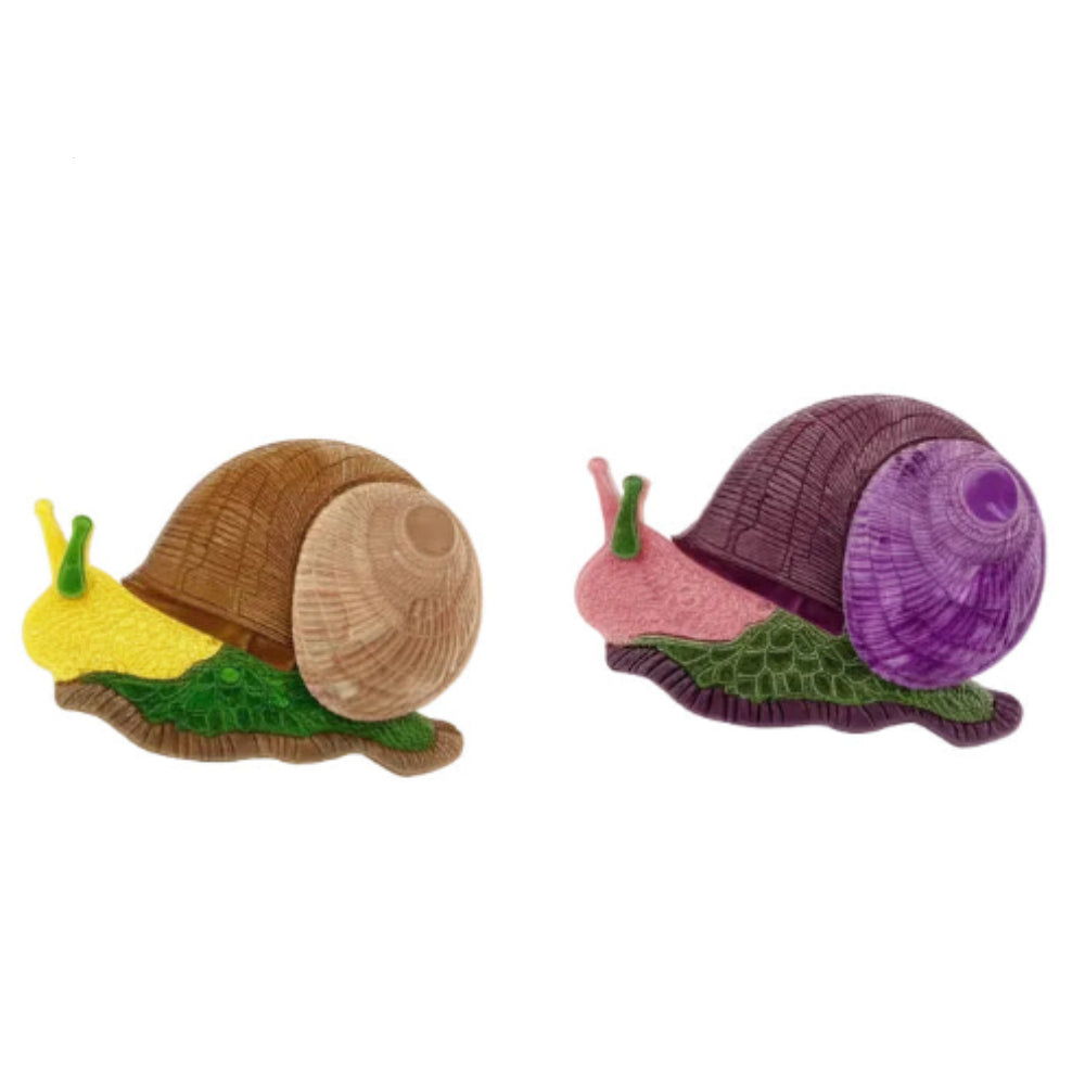 Slow Snail Acrylic Brooch