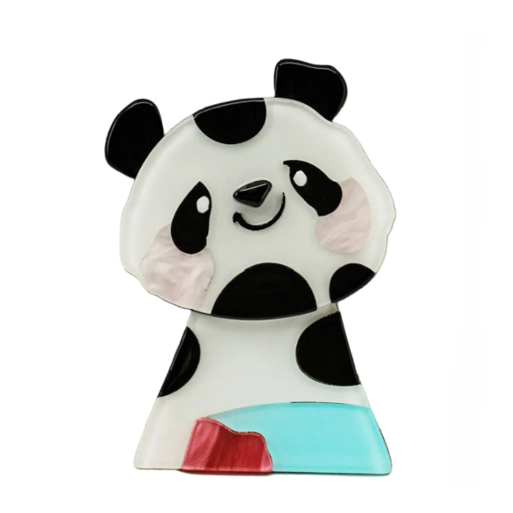Acrylic Panda & Colorful Bear Brooches